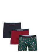 X-Mas Cotton Boxers 3-Packs Bokserit Navy Lindbergh