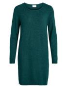 Viril L/S Knit Dress - Noos Polvipituinen Mekko Green Vila