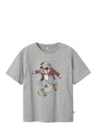 Nkmteaske Ss Top Box Tops T-shirts Short-sleeved Grey Name It