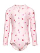 Swimsuit L S Aop Uimapuku Uima-asut Pink Lindex