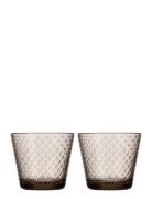 Tundra Tumbler 29Cl Linen 2Pc Home Tableware Glass Drinking Glass Beig...