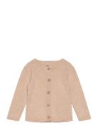 Cardigan - Knitted Tops Knitwear Cardigans Beige CeLaVi