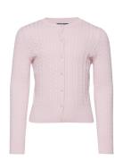 Cotton-Tp-Swt Tops Knitwear Cardigans Pink Ralph Lauren Kids