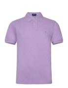 Slim Fit Mesh Polo Shirt Tops Polos Short-sleeved Purple Polo Ralph La...