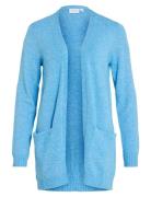 Viril Open L/S Knit Cardigan Tops Knitwear Cardigans Blue Vila