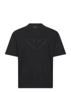 T-Shirt Tops T-shirts Short-sleeved Black Emporio Armani
