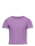 Kognella S/S O-Neck Top Tops T-shirts Short-sleeved Purple Kids Only
