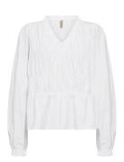 Sc-Netti Tops Blouses Long-sleeved White Soyaconcept
