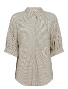 Sc-Palermo Tops Blouses Short-sleeved Cream Soyaconcept