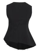 Sleeveless Asymmetric Peplum Top Tops Blouses Sleeveless Black Weekday