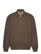 Zip Through Overshirt Ohut Takki Brown Lindbergh