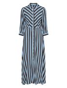 Yassavanna Long Shirt Dress S. Maksimekko Juhlamekko Blue YAS