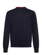 Cotton Crewneck Sweater Tops Knitwear Pullovers Navy Ralph Lauren Kids