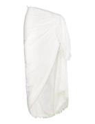 Beach Essential Textured Cotton Beach Wrap Rantavaatteet White Seafoll...