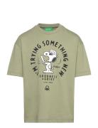 T-Shirt Tops T-shirts Short-sleeved Khaki Green United Colors Of Benet...