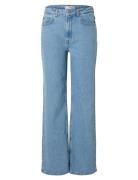 Slfalice Hw Wide Long Lig Blu Jeans Noos Bottoms Jeans Wide Blue Selec...