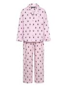S6-Sleepwear Pant Set Pyjamasetti Pyjama Pink Ralph Lauren Kids