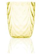 Wave Tumbler Home Tableware Glass Drinking Glass Yellow Anna Von Lipa