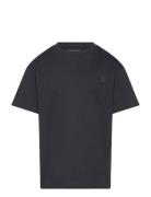 Over Basic T-Shirt Tops T-shirts Short-sleeved Black Tom Tailor
