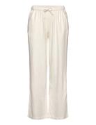 Trousers Linen Blend Bottoms Trousers White Lindex