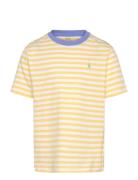 Striped Cotton Jersey Tee Tops T-shirts Short-sleeved Yellow Ralph Lau...