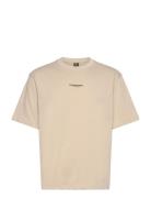 Center Chest Boxy R T Tops T-shirts Short-sleeved Beige G-Star RAW