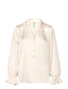 Shirt Satin Frill Toppi White Lindex