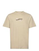 Bobby Flowers T-Shirt Gots Designers T-shirts Short-sleeved Beige WOOD...