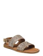 Sandals - Flat Matalapohjaiset Sandaalit Silver ANGULUS