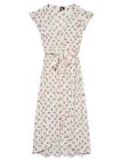 Vmpage S/L Long Wrap Dress Wvn Ga Lyhyt Mekko Multi/patterned Vero Mod...