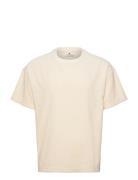 Akvillads Corduroy S/S Tee Tops T-shirts & Tops Short-sleeved Cream An...