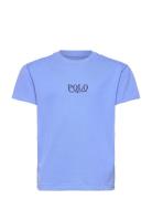 Logo Heavyweight Cotton Jersey Tee Tops T-shirts Short-sleeved Blue Ra...