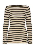Fenja Knitted Top Tops T-shirts & Tops Long-sleeved Cream Twist & Tang...
