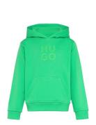 Hooded Sweatshirt Tops Sweat-shirts & Hoodies Hoodies Green Hugo Kids