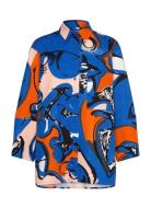 Kukkavera Eldfamn Tops Shirts Long-sleeved Blue Marimekko