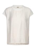 Frariana Bl 8 Tops Blouses Short-sleeved Cream Fransa