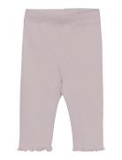 Leggings Rib Bottoms Leggings Pink Huttelihut