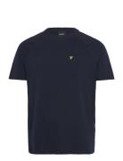 Linen Blend Raglan T-Shirt Tops T-shirts Short-sleeved Navy Lyle & Sco...