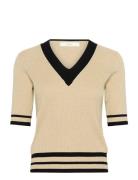 Leenahiw V-Neck Blouse Tops Blouses Long-sleeved Beige InWear