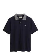 Tipping Detail Polo Tops Polos Short-sleeved Blue GANT