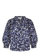 Dascha Top Tops Blouses Long-sleeved Blue Fabienne Chapot