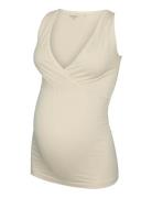 Mlheal Tess Sl Top 2F Tops T-shirts & Tops Sleeveless White Mamaliciou...