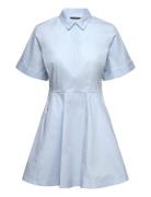 Isabelle Poplin Mini Shirt Drs Lyhyt Mekko Blue French Connection