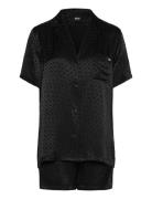 Monogram_Short Set Pyjama Black BOSS