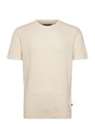 Owen Knitted T-Shirt Tops T-shirts Short-sleeved Beige Clean Cut Copen...