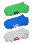 3-Pack Solid Low Socks Nilkkasukat Lyhytvartiset Sukat Grey Happy Sock...