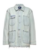 Distressed Denim Utility Jacket Farkkutakki Denimtakki Blue Polo Ralph...