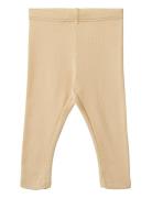 Rib Leggings Maddy Bottoms Leggings Beige Wheat