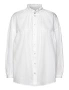 Pzjulle Over D Shirt Tops Shirts Long-sleeved White Pulz Jeans