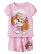 Nmfmam Paw Ss Nightset Cplg Pyjamasetti Pyjama Pink Name It